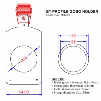 BT-PROFILE GOBO HOLDER
