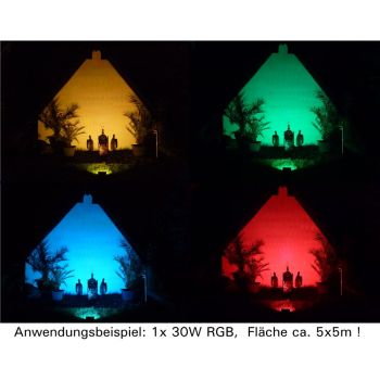 LED Outdoor Flood 30W RGB COB