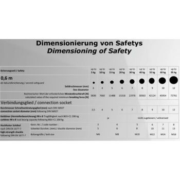 Fangseil 1000x5mm DGUV-V17