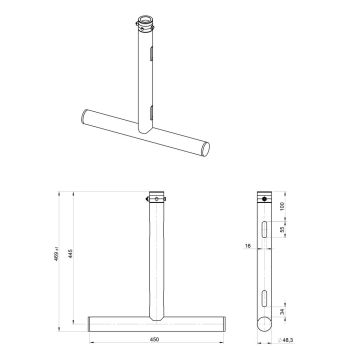 BT-TRUSS T-Drop arm BLK 450x445