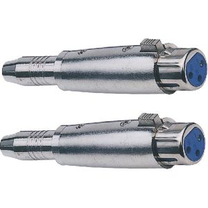 2 Stück Adapter XLR female - Klinke female