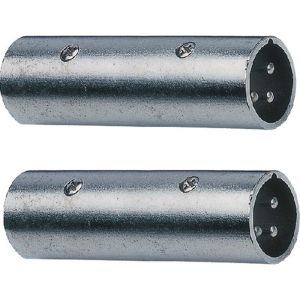 2 Stück Adapter XLR male - XLR male