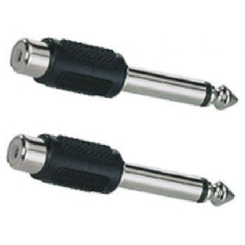 2 Stück Adapter Cinch female - Klinke male