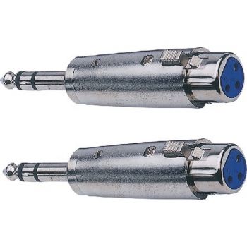 2 Stück Stecker XLR female - Klinke male