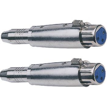 2 Stück Adapter XLR female - Klinke female